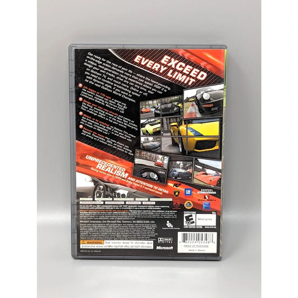 Project Gotham Racing 3 Xbox 360 Game Manual Tested